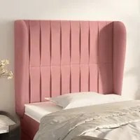 Testiera ad Orecchio Rosa 103x23x118/128 cm in Velluto cod mxl 50450