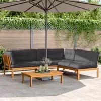 Set Divani Pallet Giardino 4pz Cuscini Legno Massello Acacia 3209499