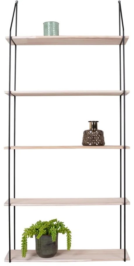 Scaffale in legno massiccio nero pavlovnia Eindhoven - House Nordic