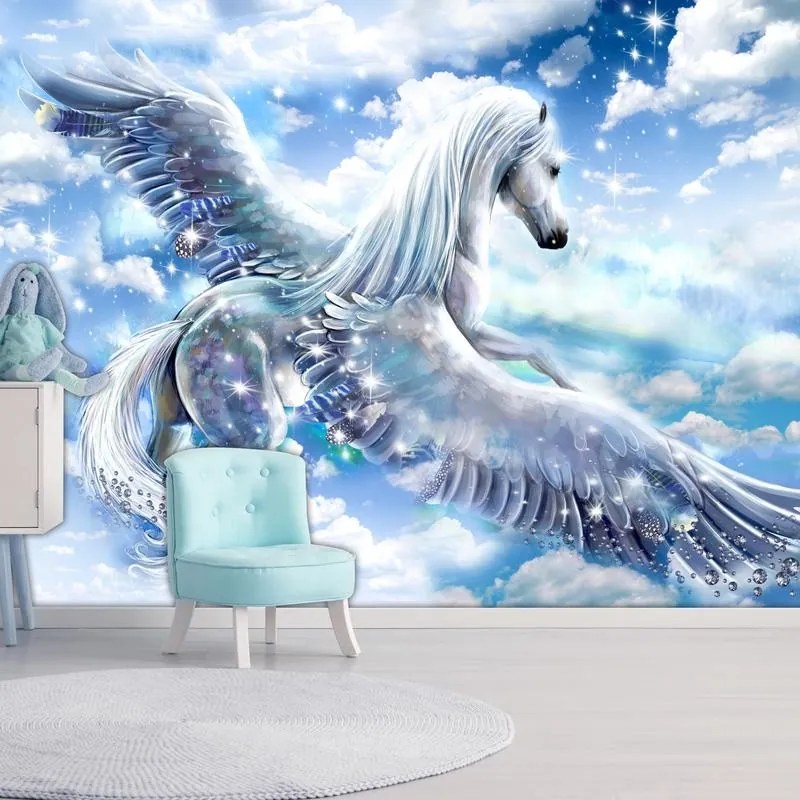 Fotomurale adesivo  Pegasus (Blue)  Larghezza x Altezza Home decor 98x70