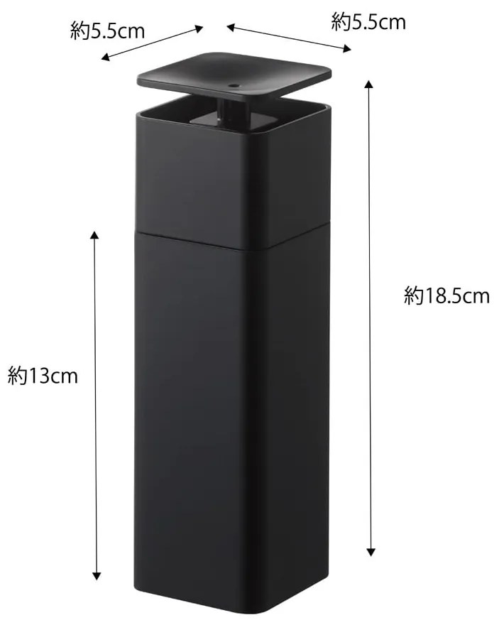 Distributore di detersivo nero Yamazaki , 250 ml Tower - YAMAZAKI