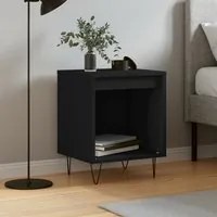 Comodino Nero 40x35x50 cm in Legno Multistratocod mxl 126742