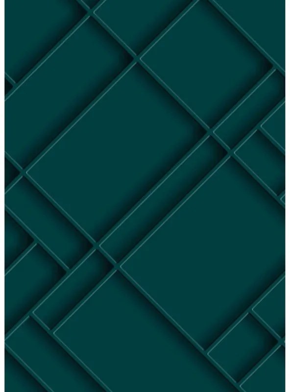 Fotomurale 3d, verde petrolio