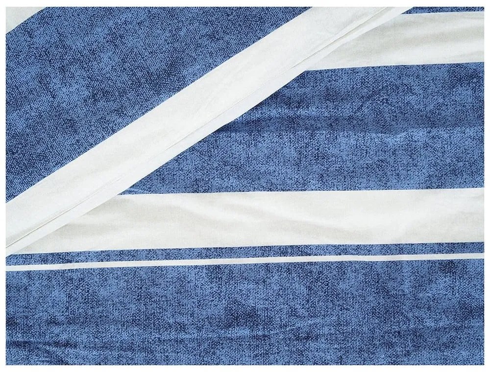 Set copripiumino e federa blu in crêpe per letto singolo 140x200 cm Blue Line – B.E.S.