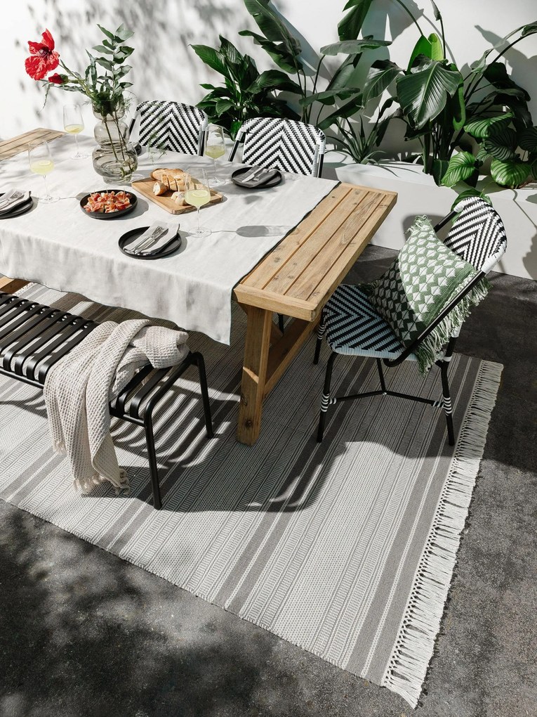 benuta Nest Tappeto per interno ed esterno Siena Grigio 160x230 cm - Tappeto outdoor per balcone, terrazzo e giardino