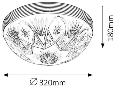 Rabalux 8638 - Plafoniera ANNABELLA 2xE27/60W/230V