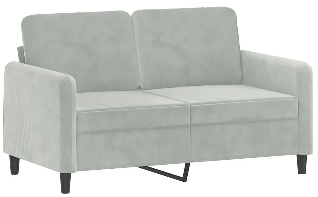 Set di divani 2 pz grigio chiaro in velluto