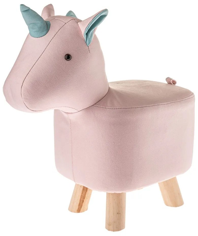 Sgabello per bambini rosa chiaro Unicorn – Dakls