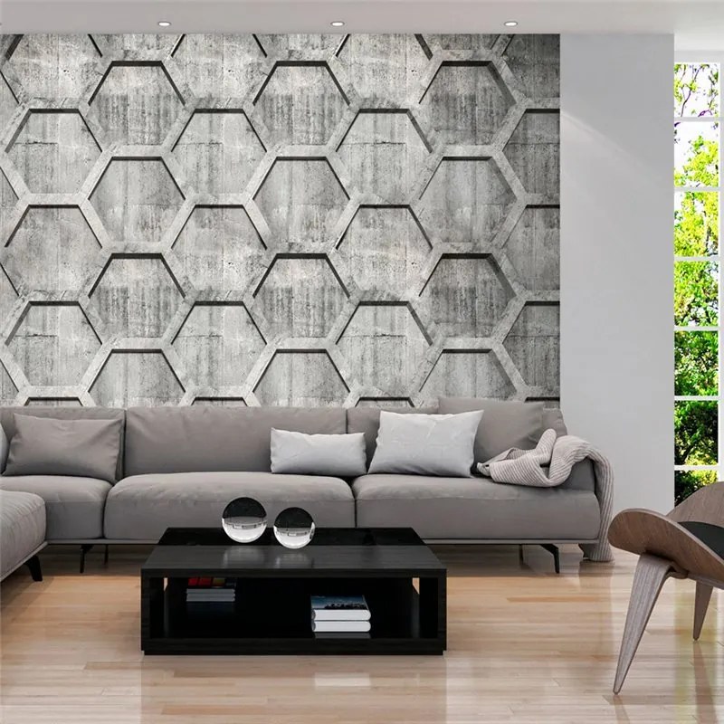 Fotomurale  Platinum cubes  Colore Grigio, Dimensioni e Misure 100x70