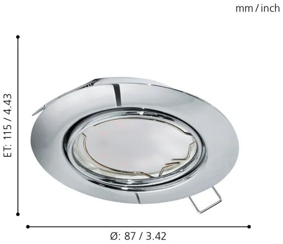 Eglo 94407 - Set di 3 faretti da incasso LED PENETO 3xGU10-LED/5W/230V