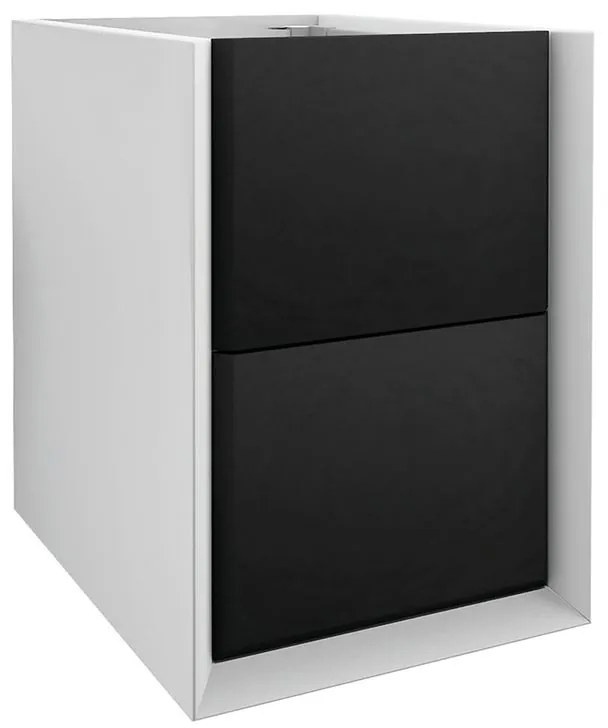 Mobile da bagno sotto lavabo BADEN HAUS Bellagio grigio laccato opaco L 35 x H 48 x P 46 cm 2 cassetti, lavabo non incluso