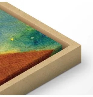 Quadro - With a Yellow Jacket (August Macke) In cornice di legno naturale 120x80