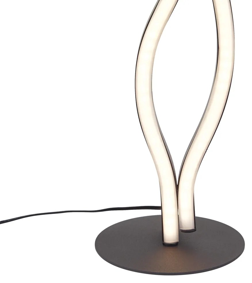 Lampada da tavolo di design nera con LED dimmerabile - Ying