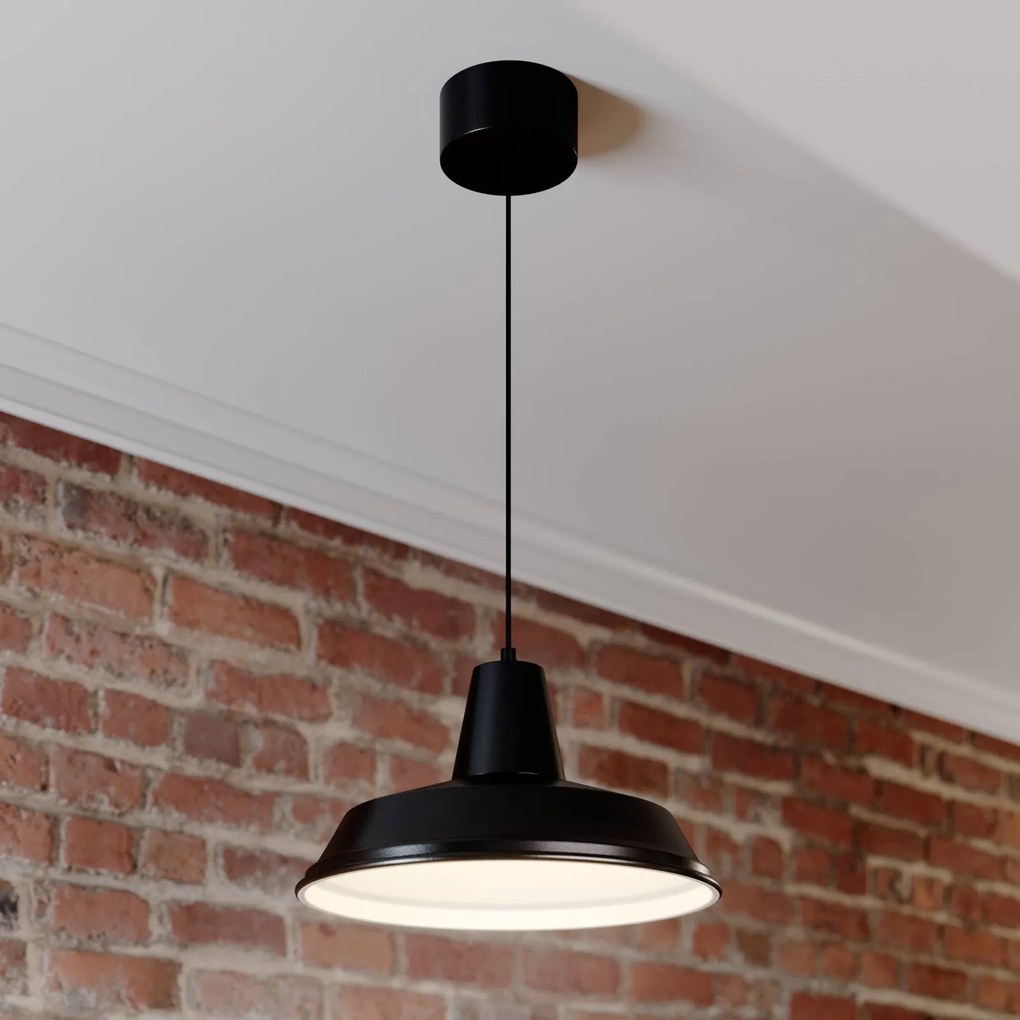 Luminex Lampada a sospensione Class, nero/nero