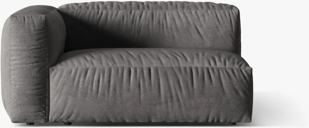 Modulo con bracciolo Martina in velluto – 160x106 cm