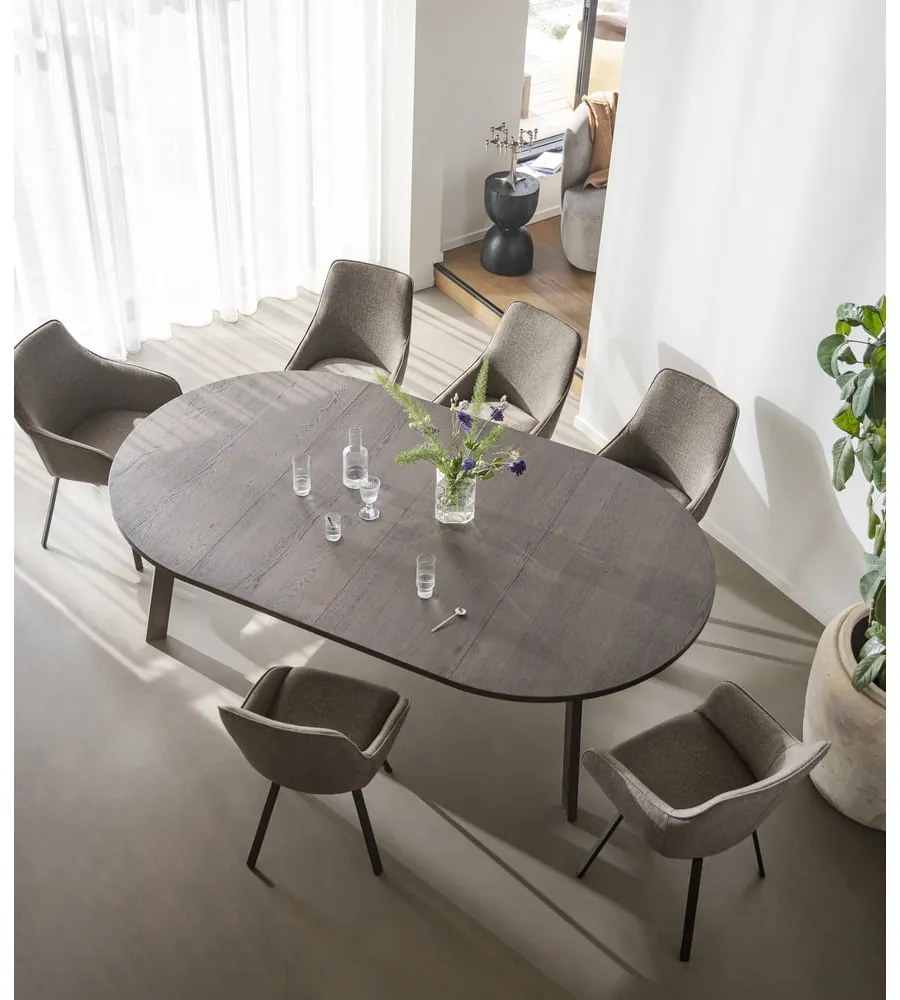 Tavolo da pranzo rotondo in rovere marrone scuro ø 130 cm Glenside - Rowico