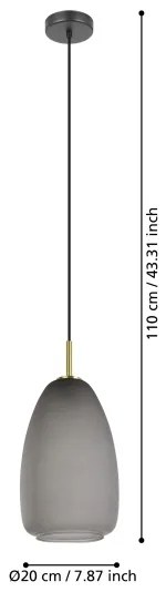Eglo 900506 - Lampadario a sospensione con filo ALOBRASE 1xE27/40W/230V