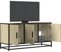 Mobile TV Rovere Sonoma 100x35x50 cm Legno Multistrato Metallo 848830