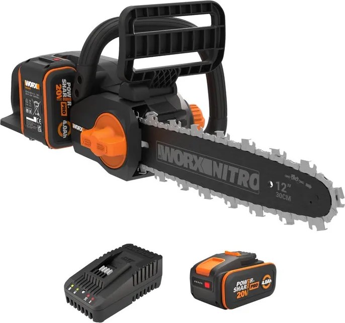 Motosega a batteria WORX WG350E 2Ah 20V barra da 30 cm, 1 batteria inclusa