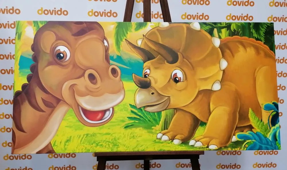 Quadro su tela – Dinosauri allegri