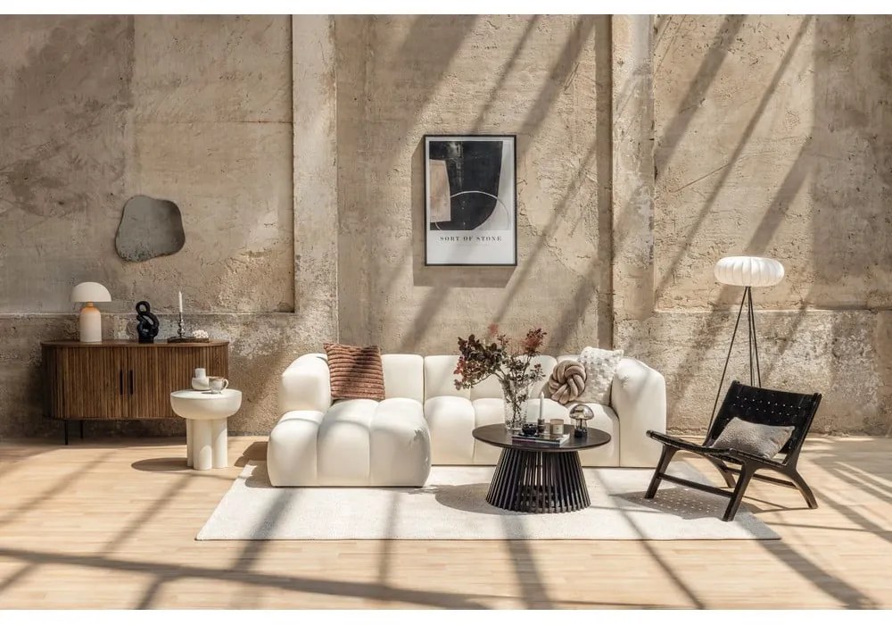 Divano angolare turchese (con penisola a sinistra/con chaise lounge) con rivestimento in velluto Cube – Bonami Selection