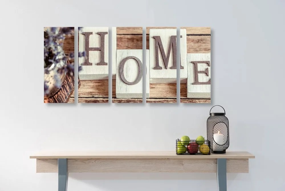 Quadri 5 pezzi – Lettere Home