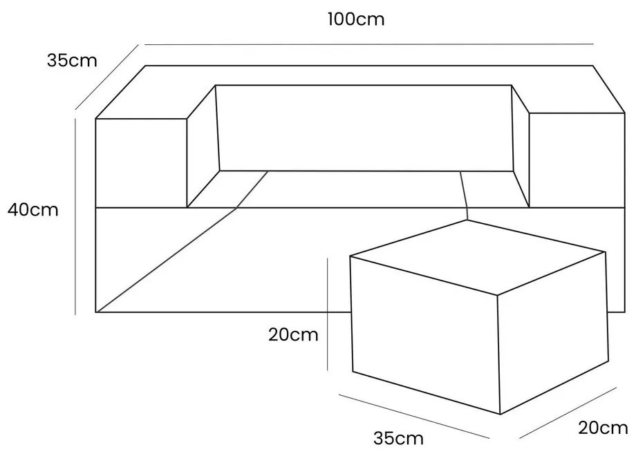 Gioco per psicomotricità turchese in velluto a coste 6 pz altezza totale 40 cm 100x35 cm Montessori – Meowbaby