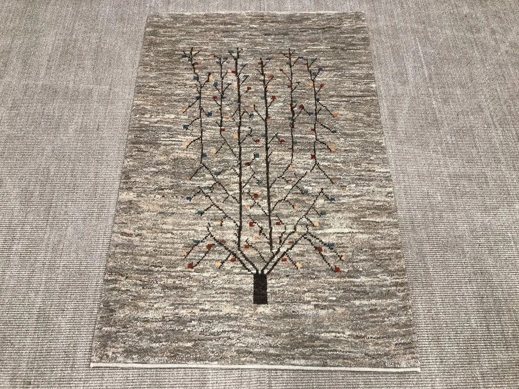 Gabbeh Tappeto 100 x 150 Grigio (Iran) Annodato A Mano