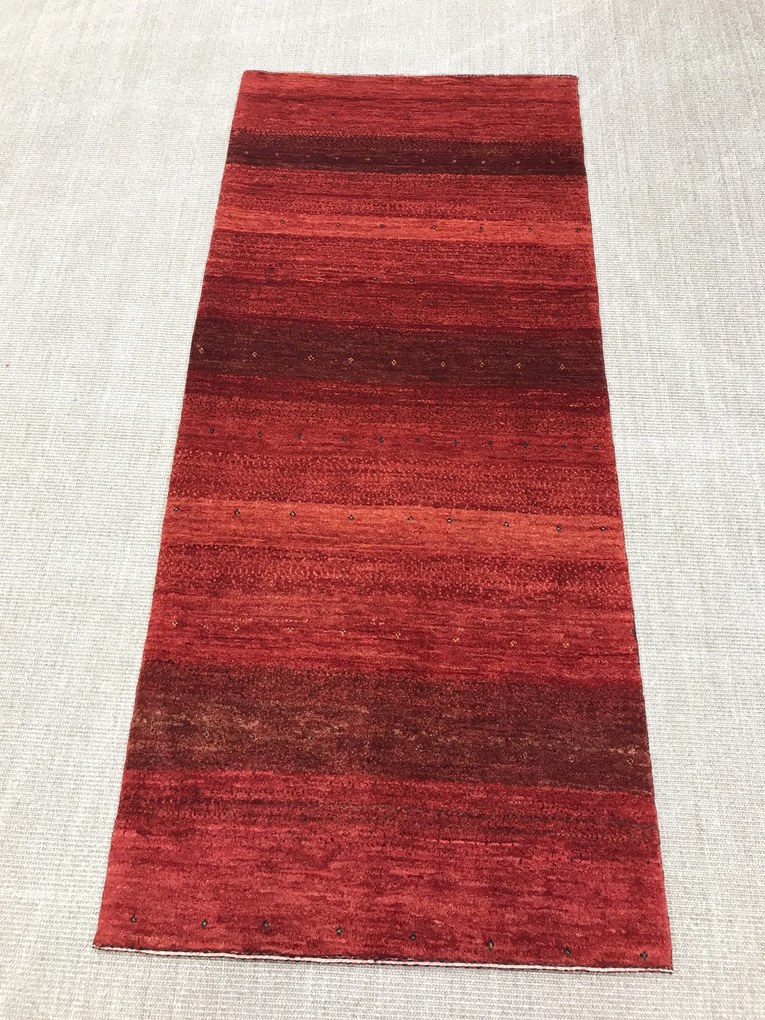 Loribaft Tappeto 210x90 Rosso (Iran) Annodato A Mano