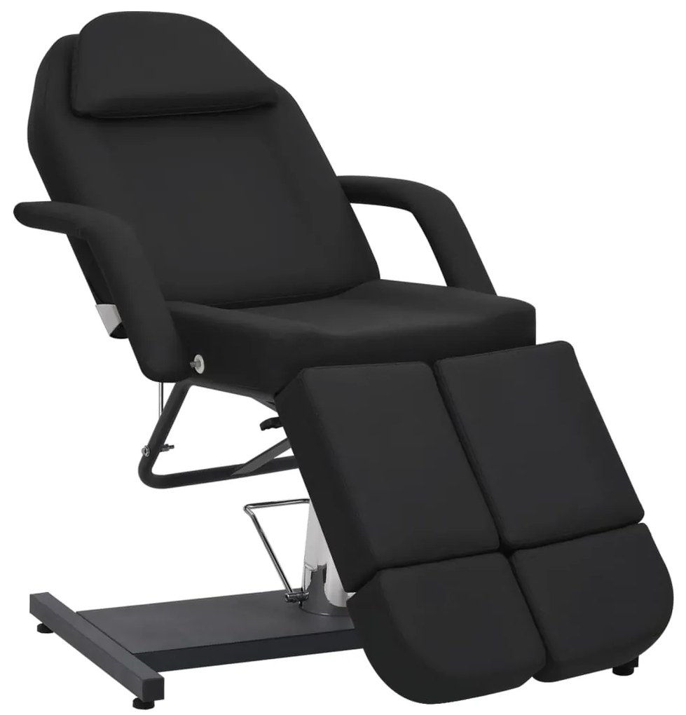 Poltrona Da Estetista İn Similpelle Nera 180x62x78 Cm /