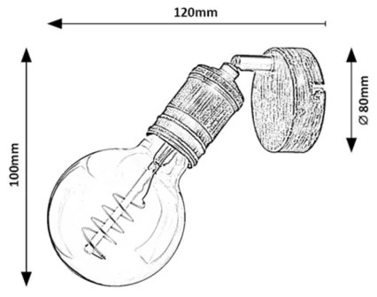 Rabalux 3214 - Faretto da muro FIDEL 1xE27/25W/230V