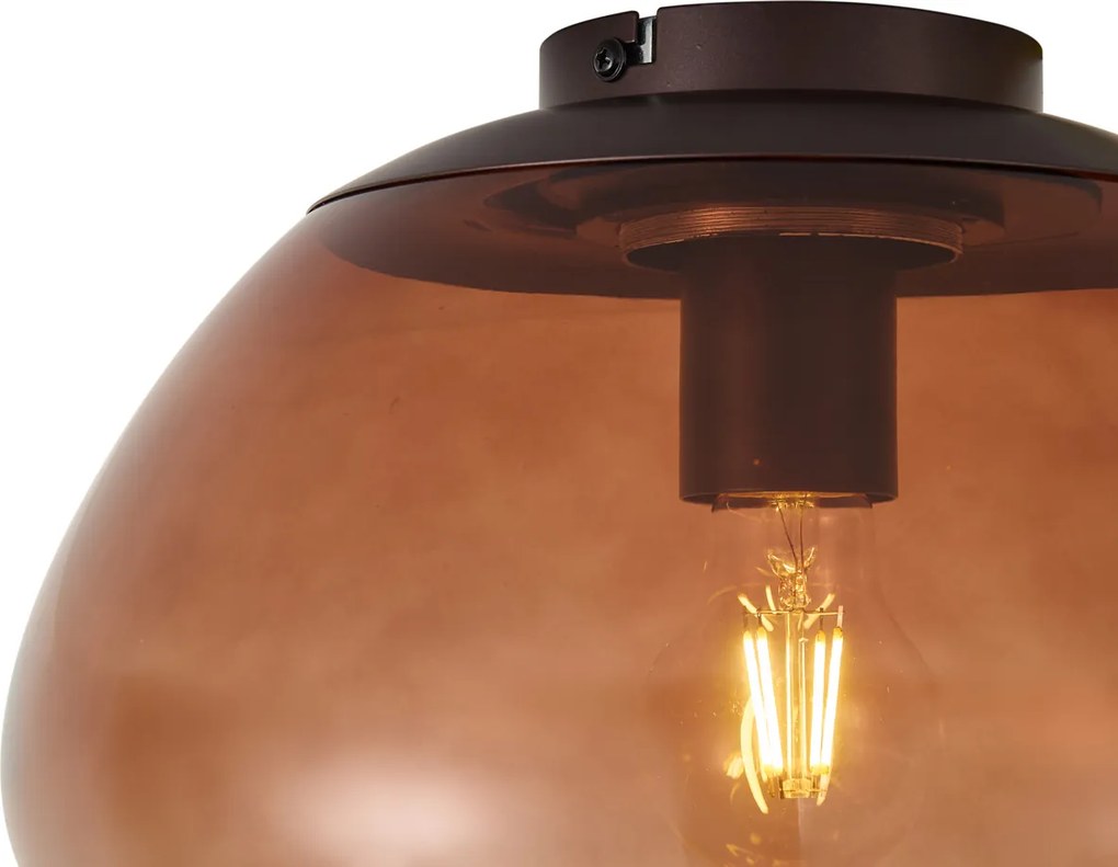 Plafoniera di design marrone con vetro marrone - Giselle