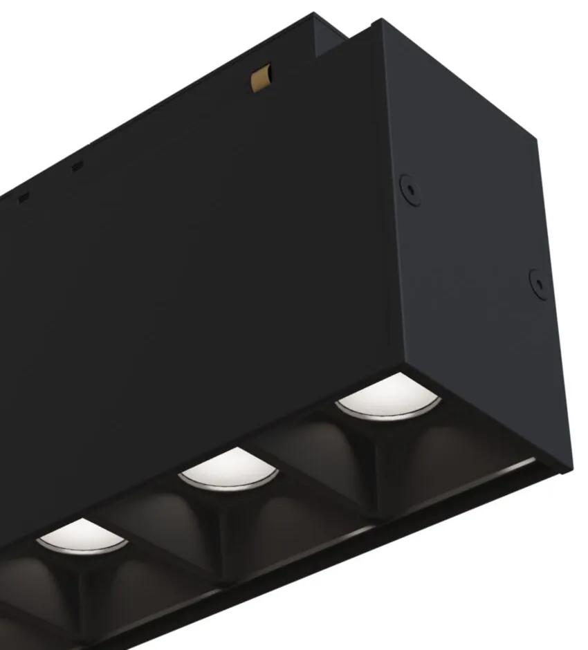 Base Di Illuminazione Points Per Binario Moderno Alluminio Nero 10W Luce Calda