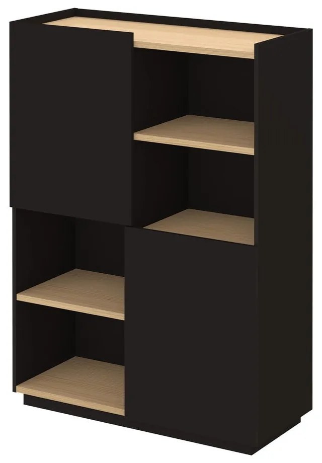 Libreria nera opaca 100x147 cm Nina - TemaHome
