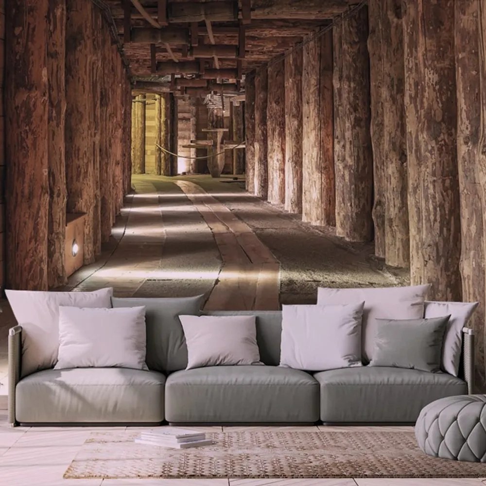 Carta da parati – Galleria di legno