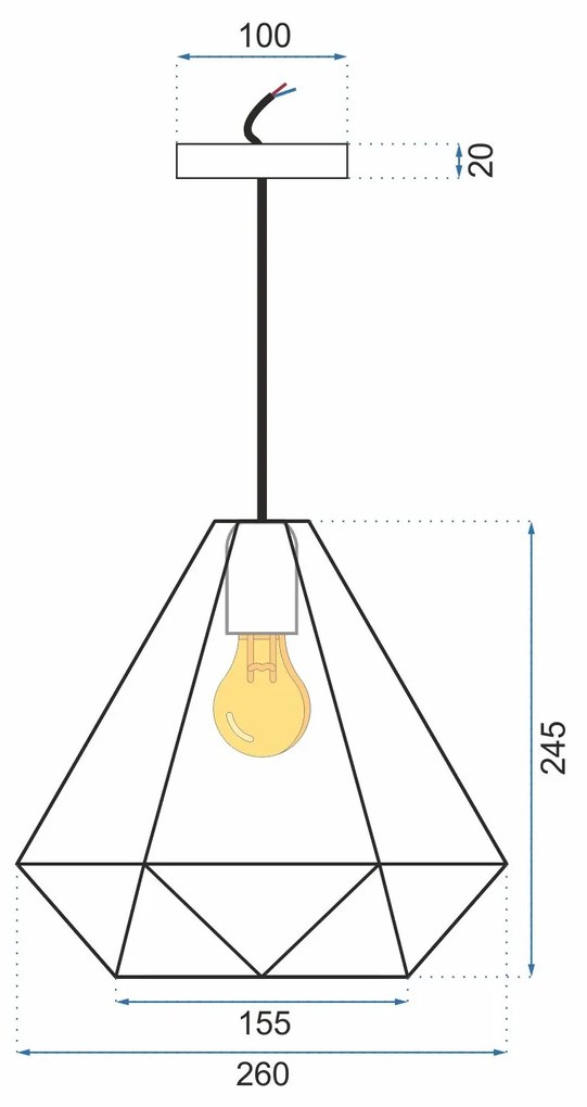 LAMPADA DA SOFFITTO TRIANGOLARE GEOMETRICA NERA APP252-1CP