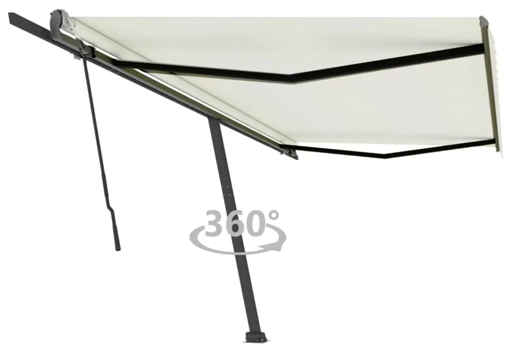 Tenda Da Sole Manuale Autoportante 500x350 Cm Crema /