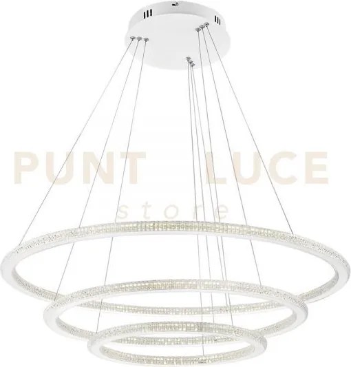 Lampadario a sospensione led bryant bianca 100w 11900lm 4000k 80-60...
