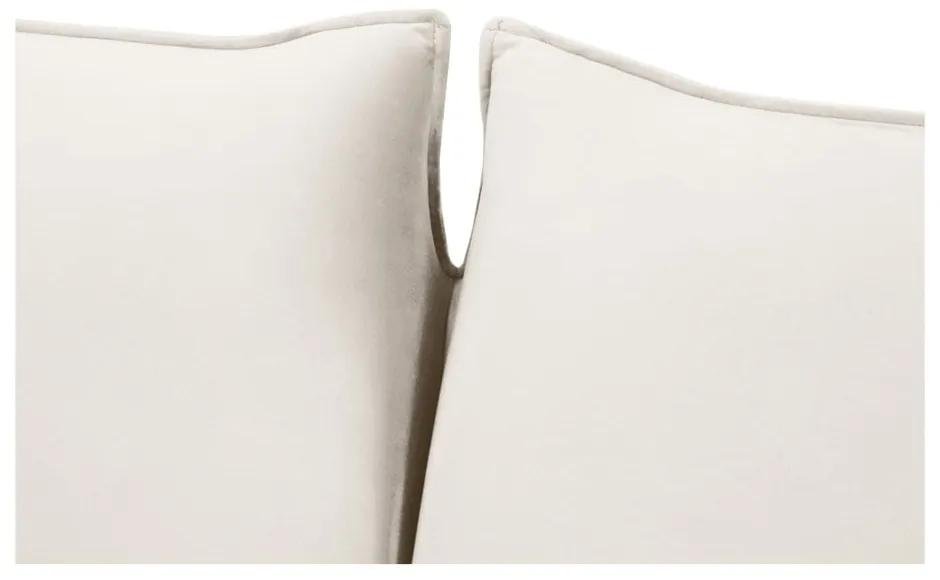 Divano letto in velluto crema 194 cm Vienna - Cosmopolitan Design