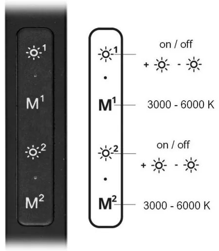 Ecolite LU19WT-CR-Lampada da tavolo LED dimmerabile SPACE LED/8W + LED/11W/230V nero