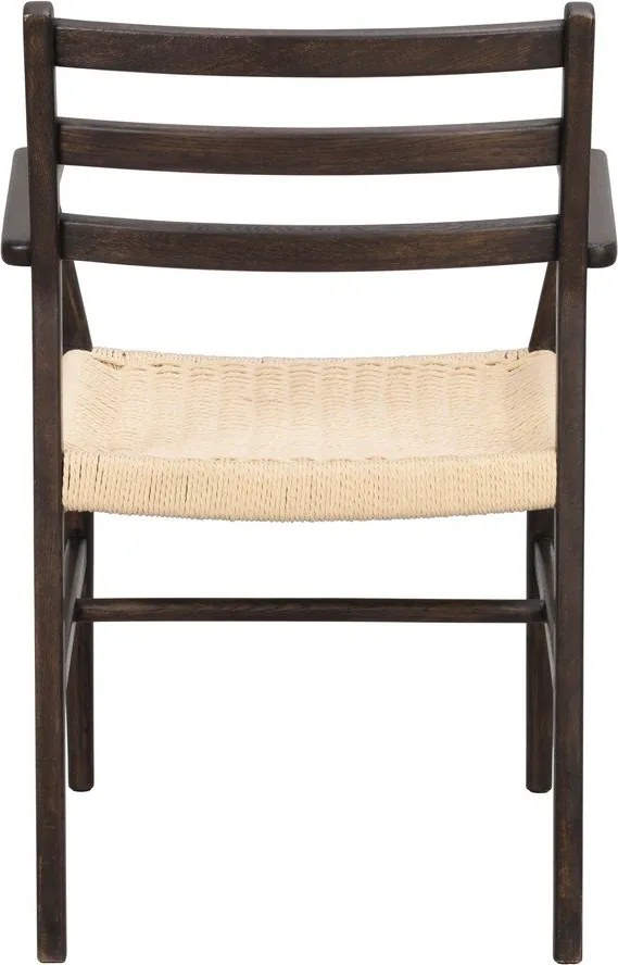 Sedia da pranzo in marrone scuro-naturale Harlan - Rowico