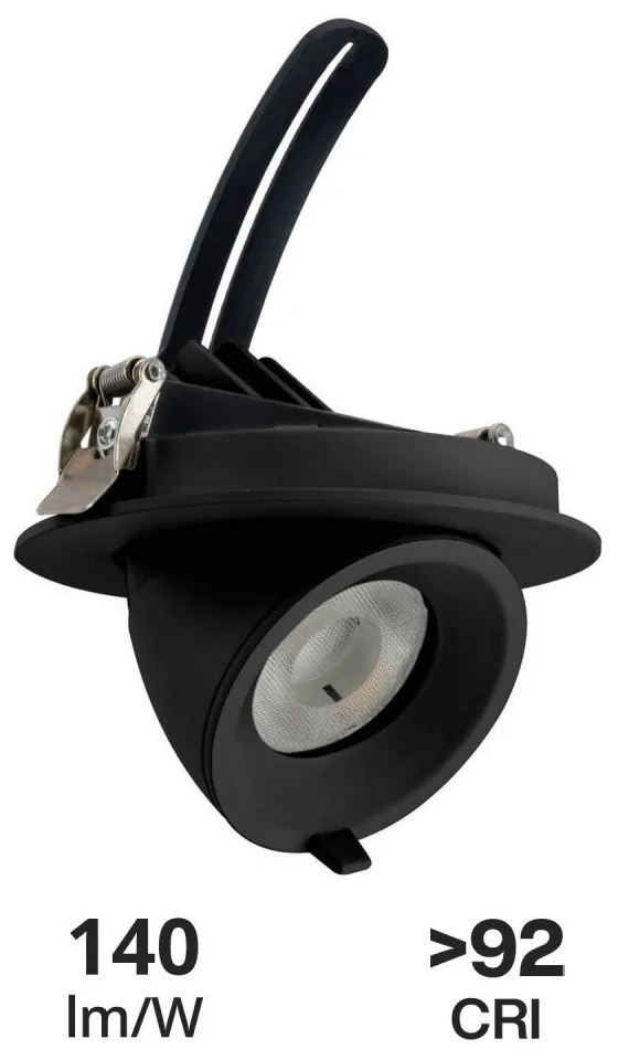 Faro LED da Incasso 15W Orientabile foro Ø100mm con driver Philips Colore Bianco Naturale 4.000K
