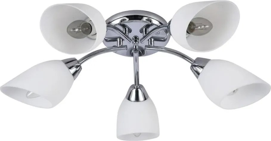 Lampadario a plafone PORTOS 5xE14/10W/230V cromo lucido