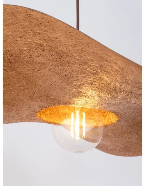 Lampadario a sospensione con filo KAPELLO 1xE27/60W/230V diametro 55 cm marrone/rame