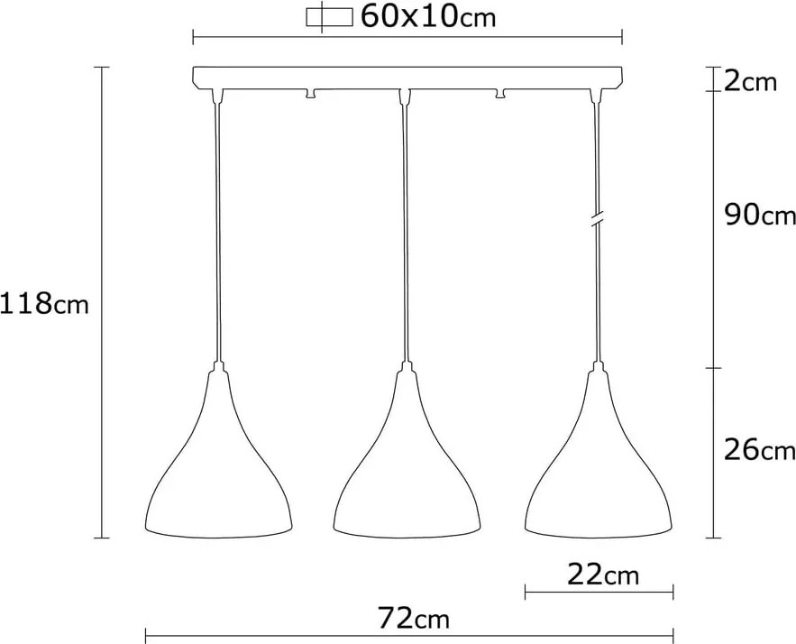 Lampadario nero con paralume in metallo Sağlam – Opviq lights