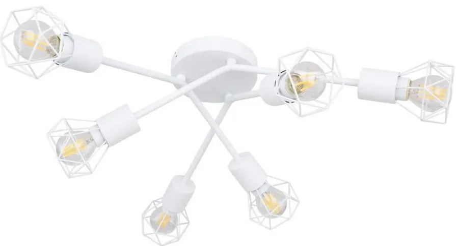 Globo 54802W-6 - Lampadario a plafone XARA 6xE14/40W/230V