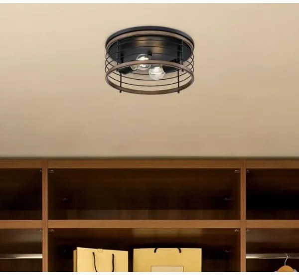 Westinghouse 61250 - Plafoniera ACKTON 2xE27/60W/230V barnwood