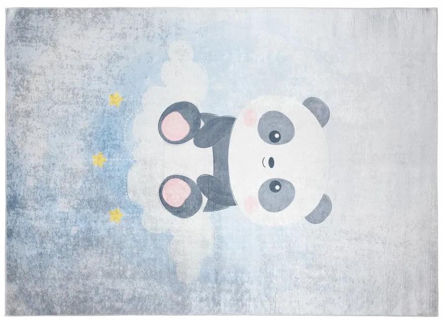 Tappeto per bambini con un simpatico panda su una nuvola Larghezza: 80 cm | Lunghezza: 150 cm