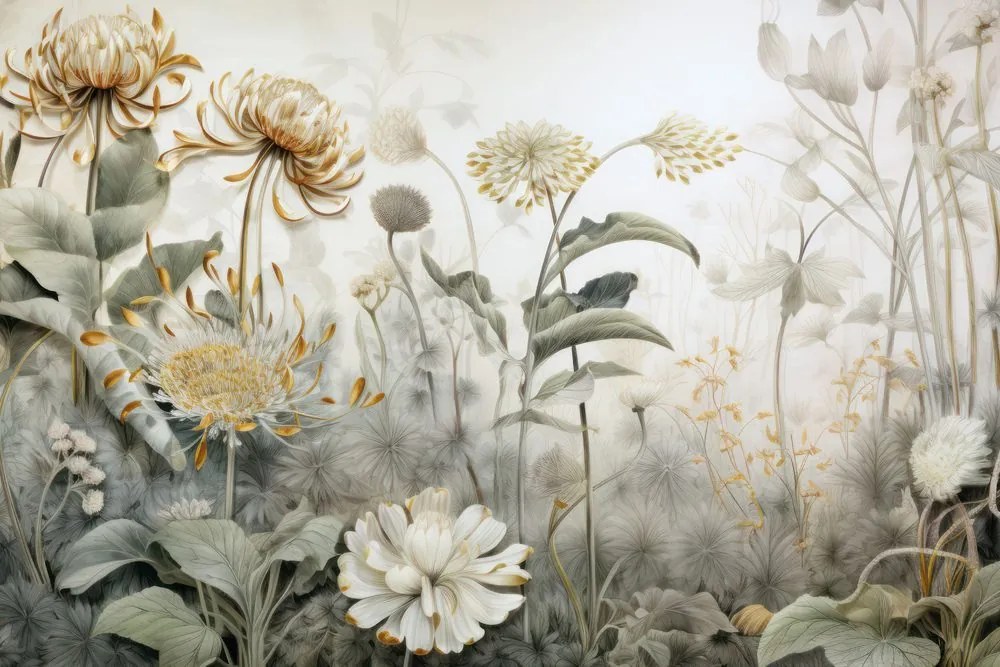 Carta da parati – Fiori avvolti dalla natura