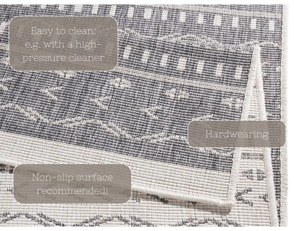Tappeto da esterno grigio e crema , 230 x 160 cm Kuba - NORTHRUGS